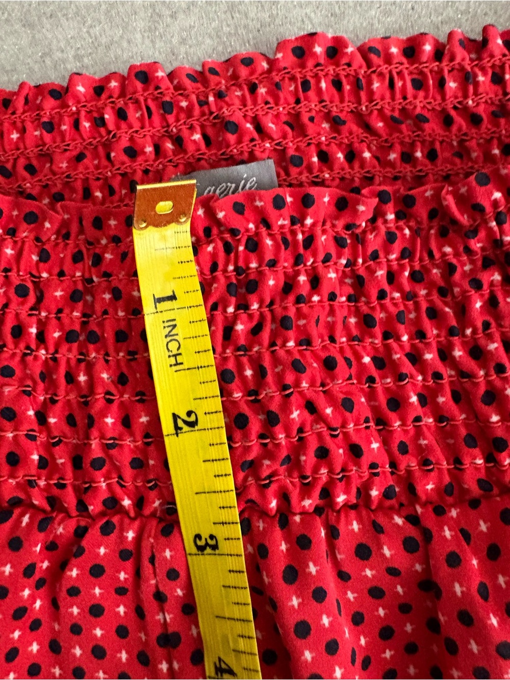 aerie Red Black Festival Patterned LS Pajama Set Holiday Polyester - Picture 9 of 11